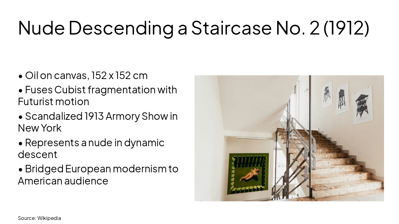 Slide 7 - Nude Descending a Staircase No. 2 (1912)