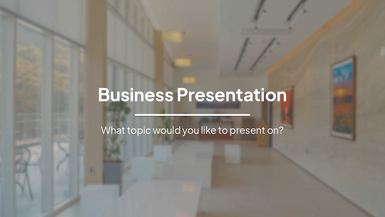 Slide 1 - Business Presentation