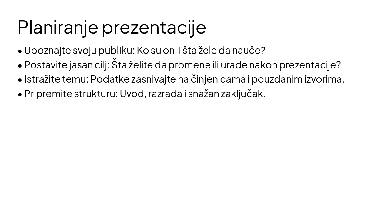 Slide 3 - Planiranje prezentacije