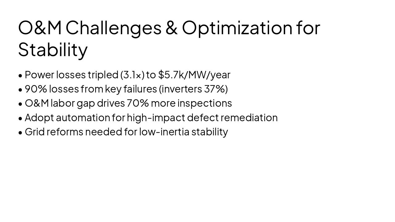 Slide 5 - O&M Challenges & Optimization for Stability