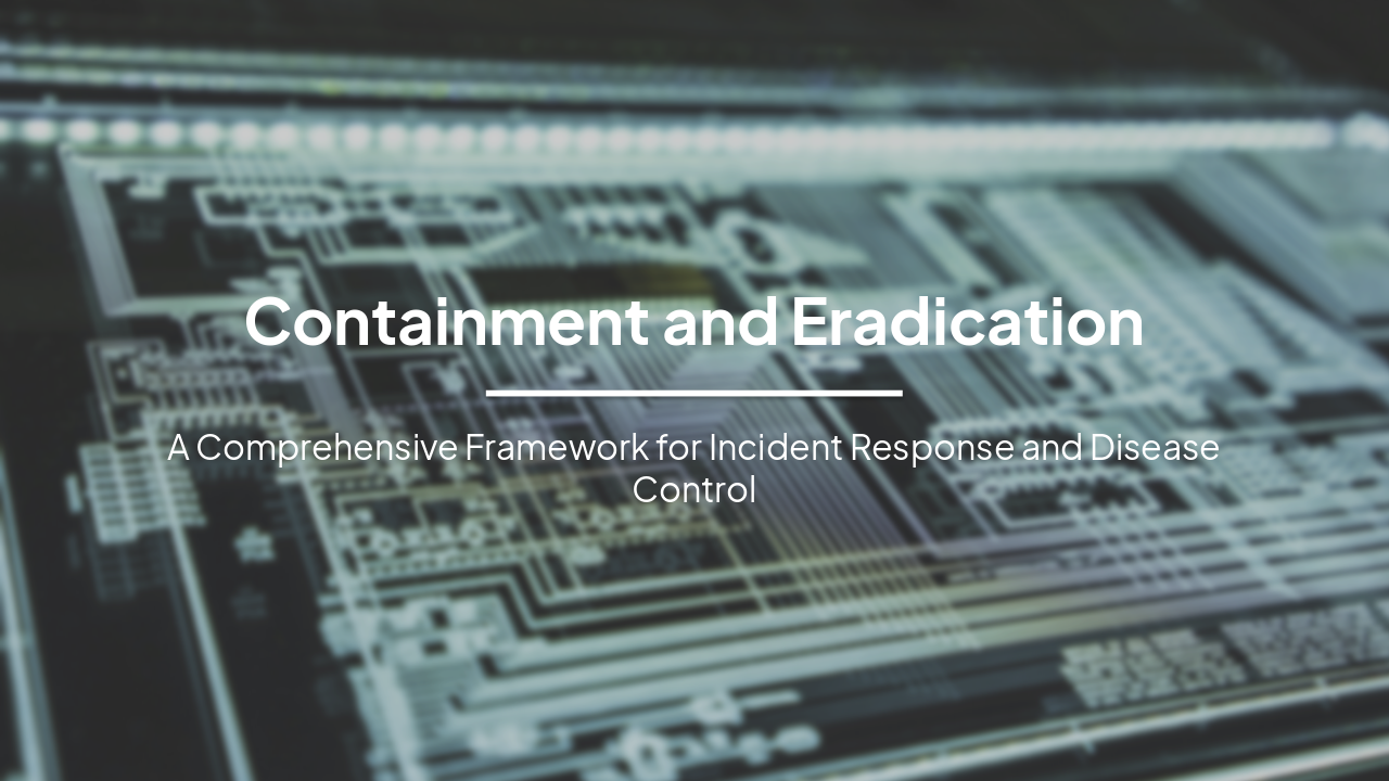 Containment and Eradication: Protecting Systems and Health