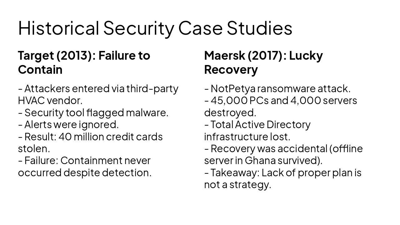 Slide 10 - Historical Security Case Studies