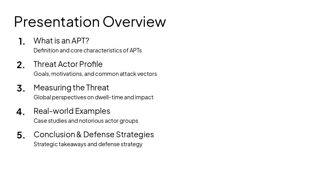 Slide 2 - Presentation Overview