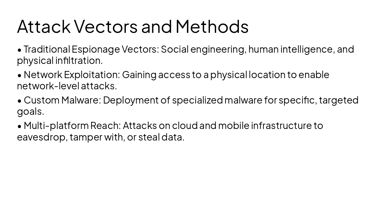 Slide 6 - Attack Vectors and Methods