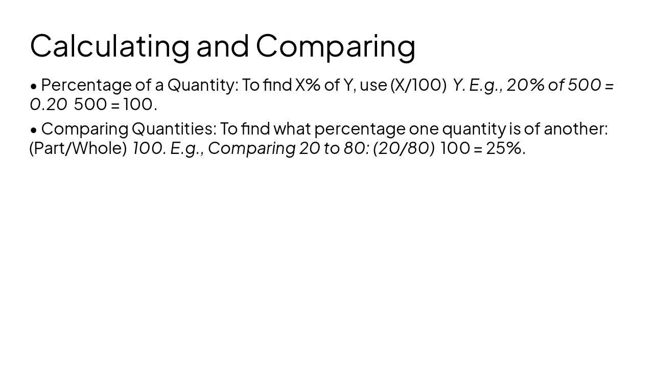 Slide 8 - Calculating and Comparing