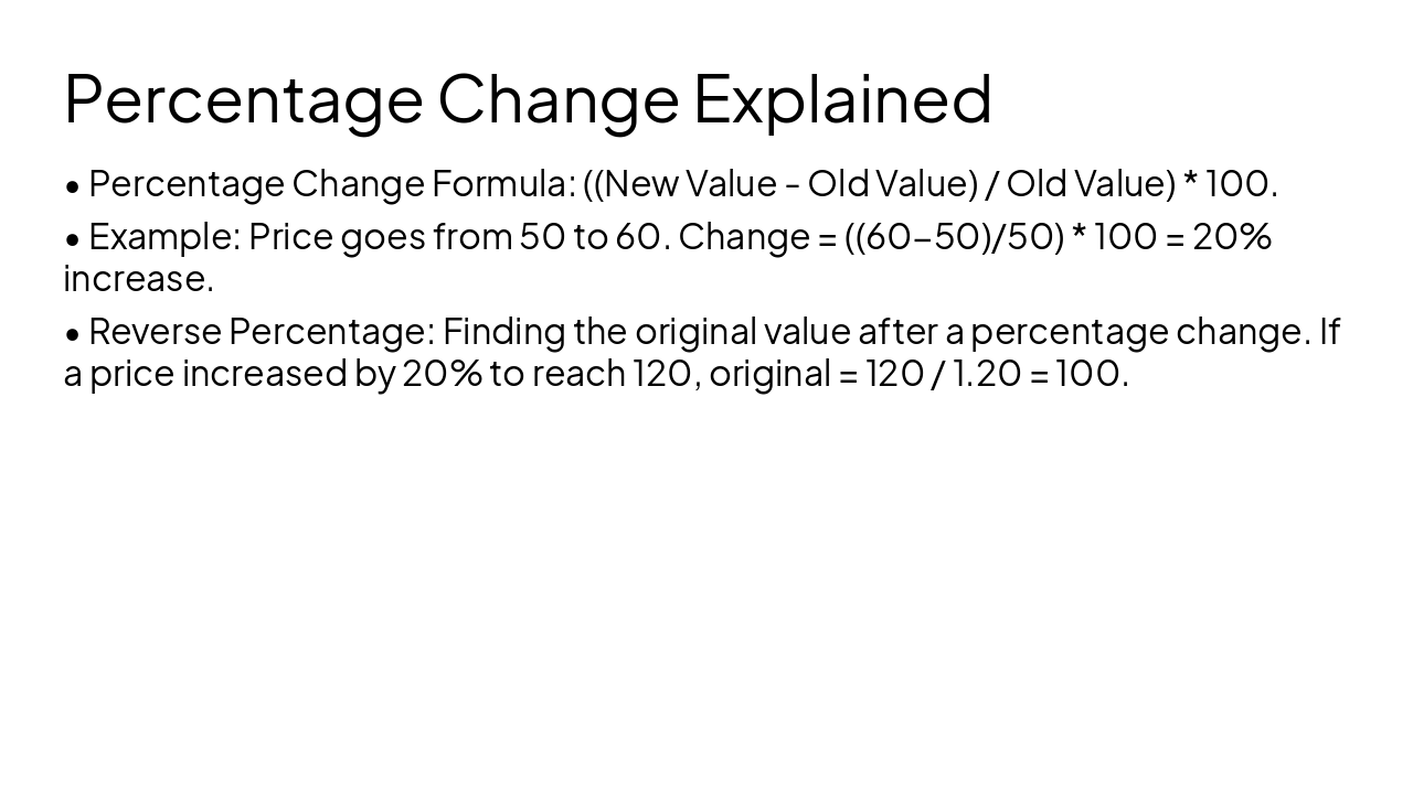 Slide 10 - Percentage Change Explained