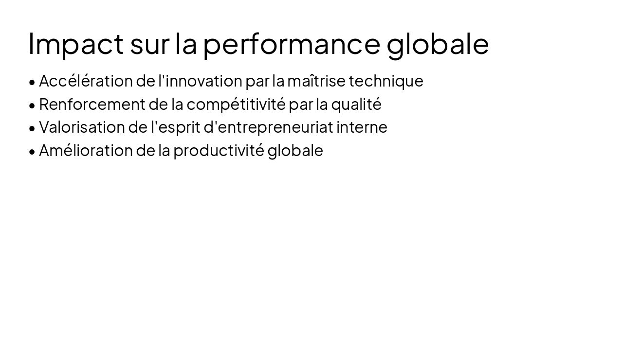 Slide 7 - Impact sur la performance globale