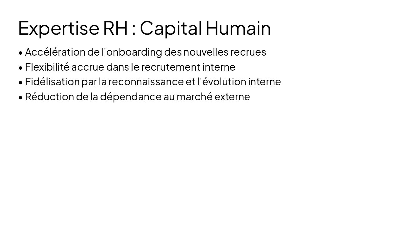 Slide 4 - Expertise RH : Capital Humain
