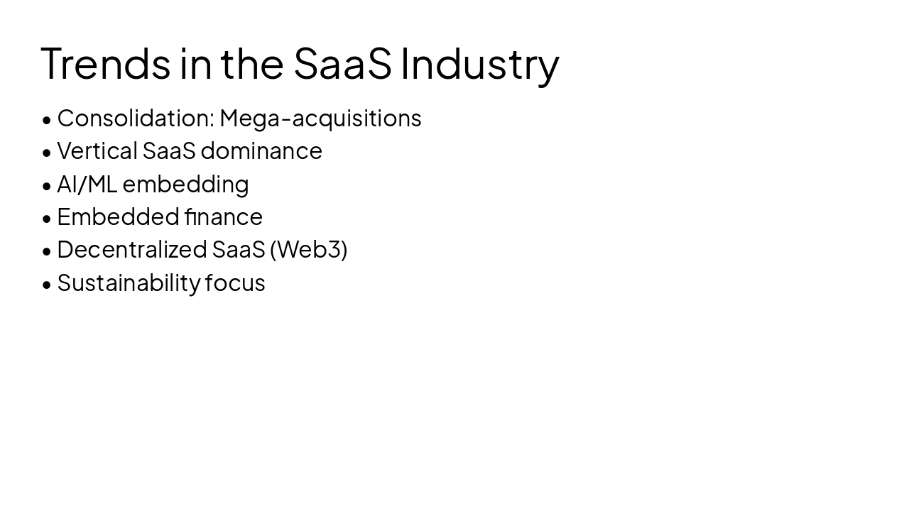 Slide 19 - Trends in the SaaS Industry