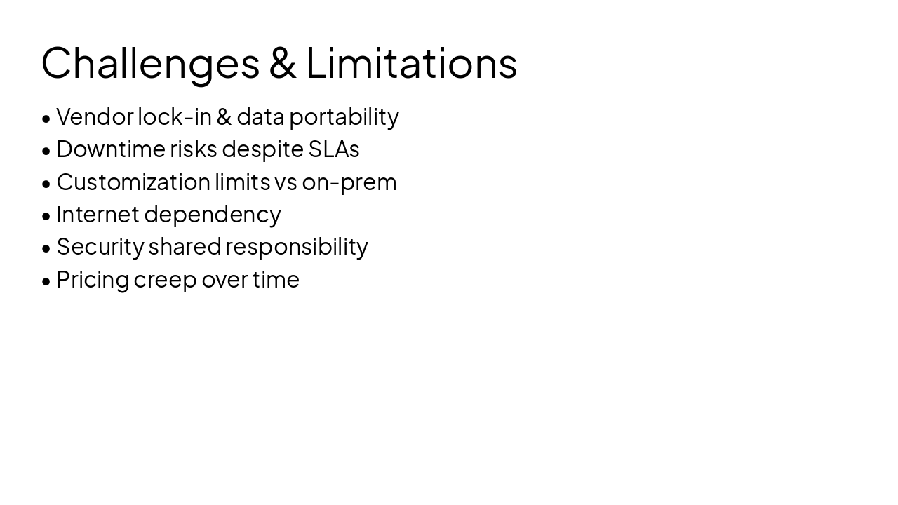 Slide 15 - Challenges & Limitations