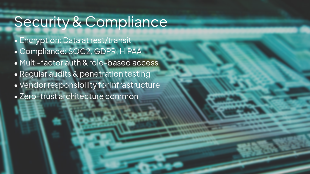 Slide 12 - Security & Compliance