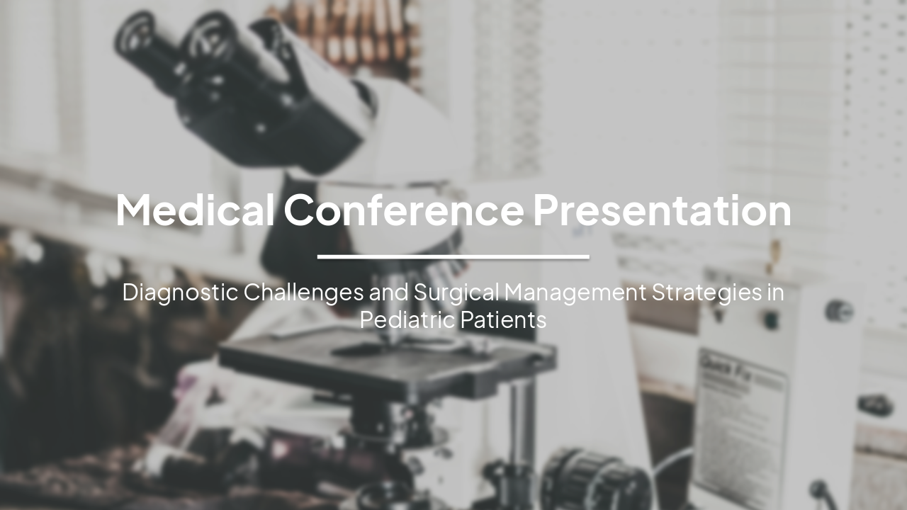 Slide 1 - Medical Conference Presentation