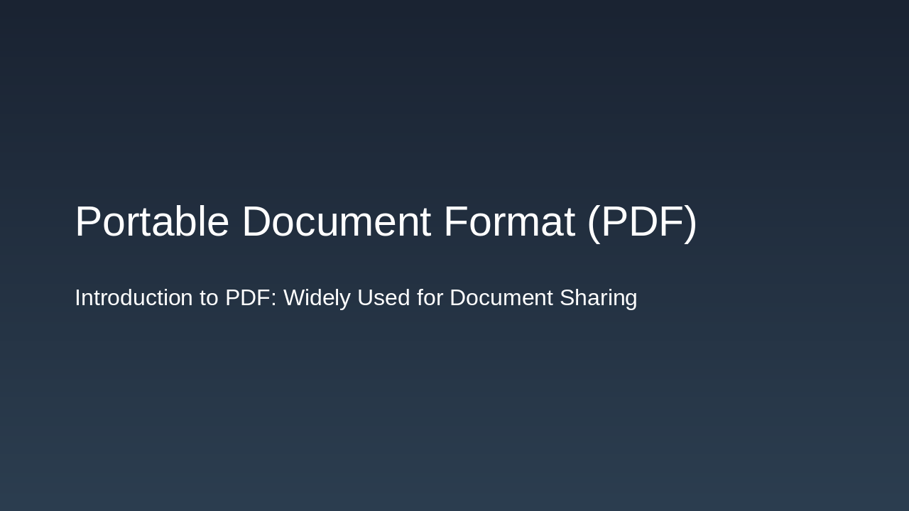 The Evolution of PDF
