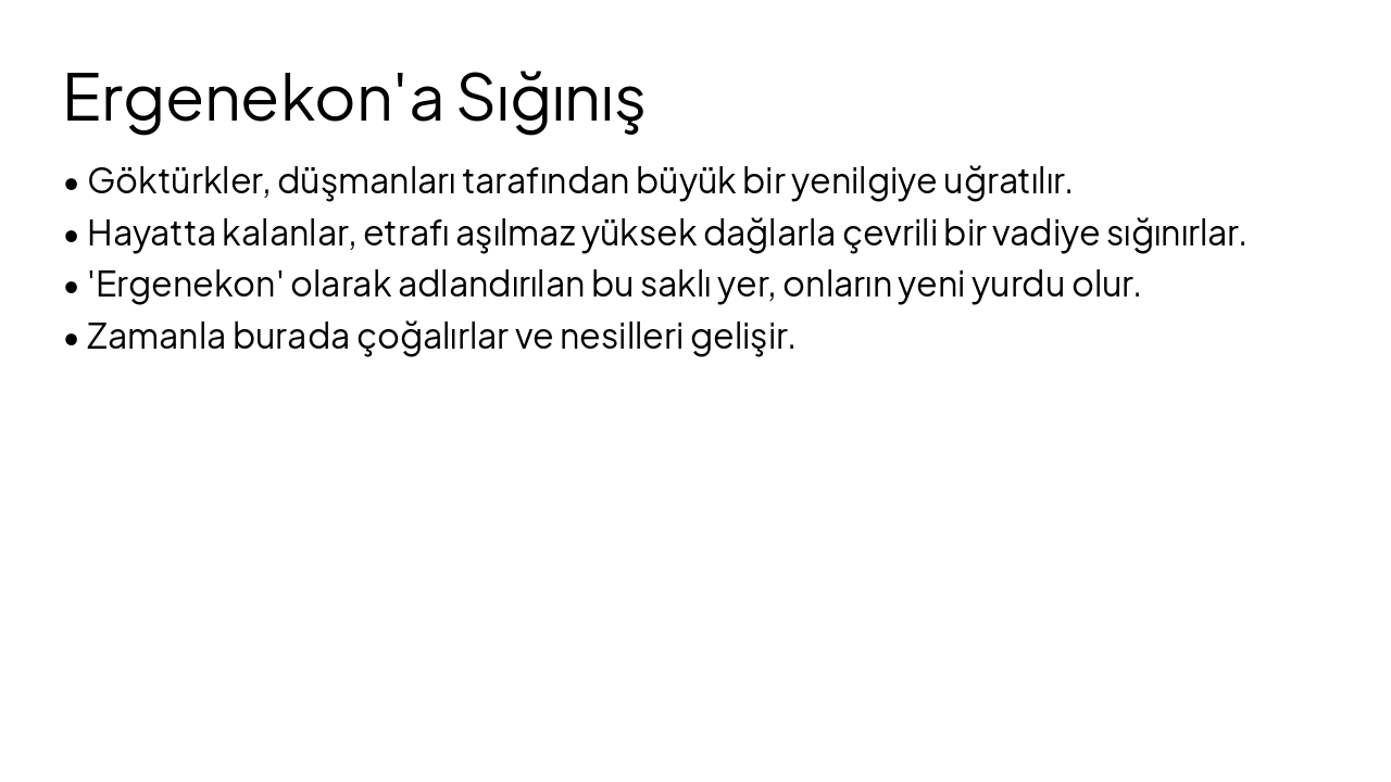 Slide 3 - Ergenekon'a Sığınış
