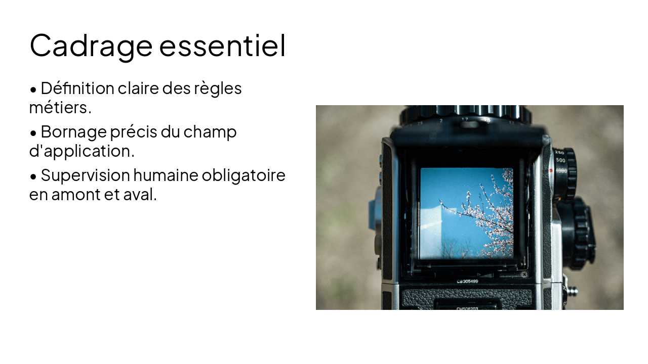 Slide 10 - Cadrage essentiel