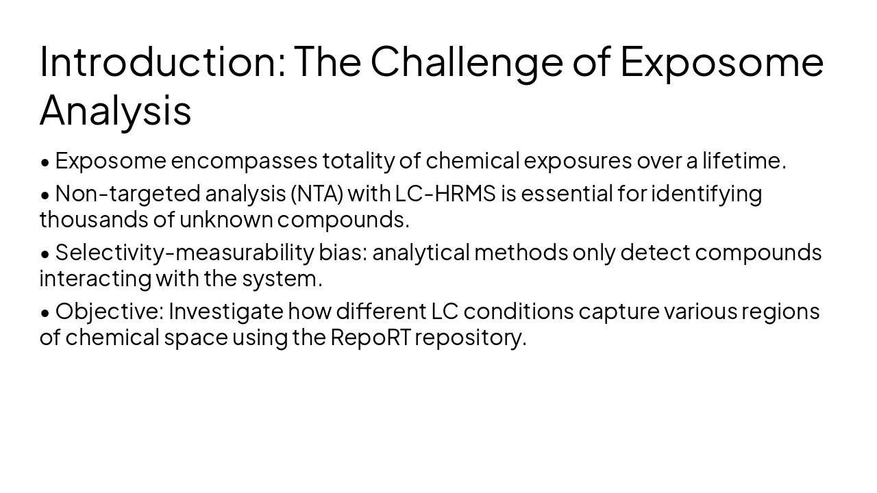 Slide 9 - Introduction: The Challenge of Exposome Analysis