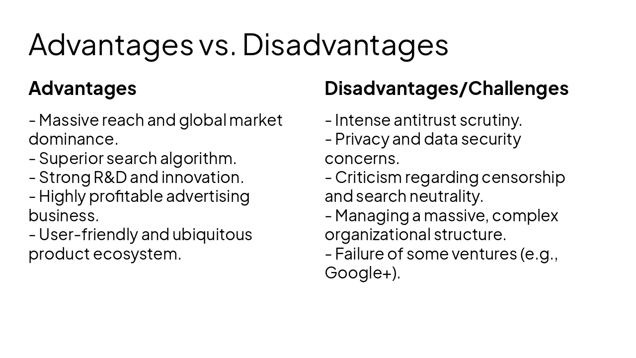 Slide 6 - Advantages vs. Disadvantages