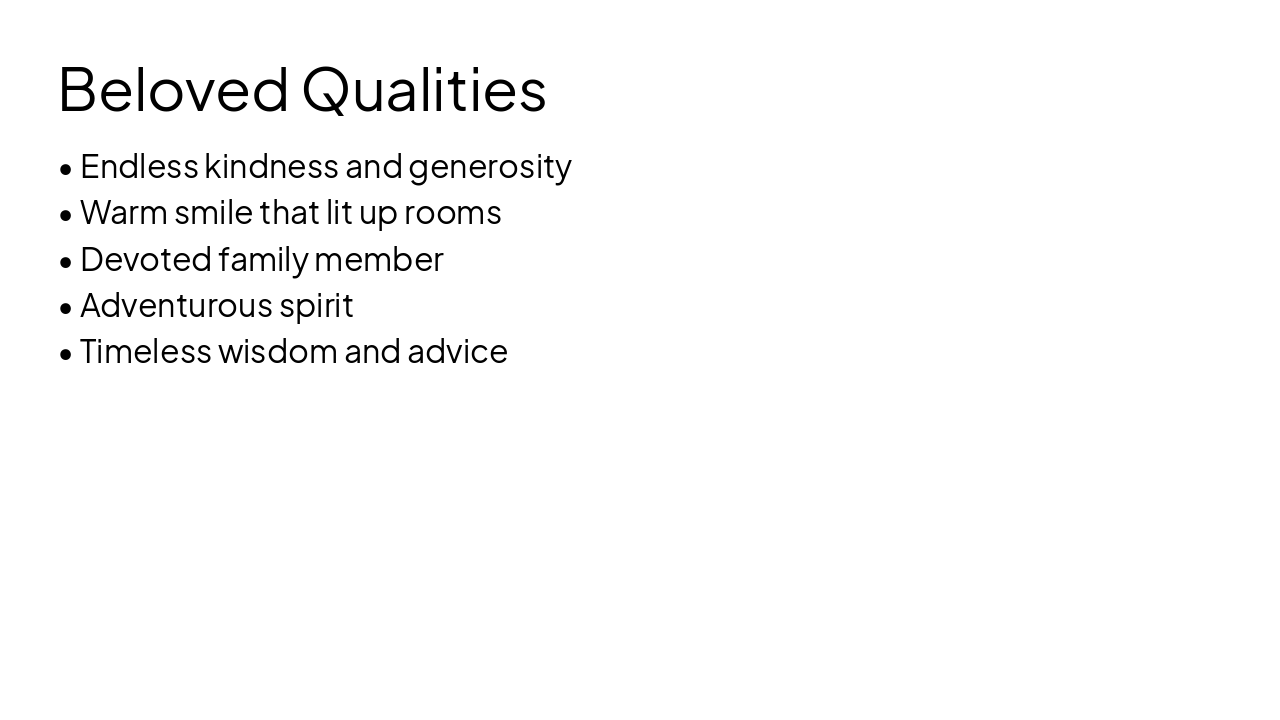 Slide 7 - Beloved Qualities