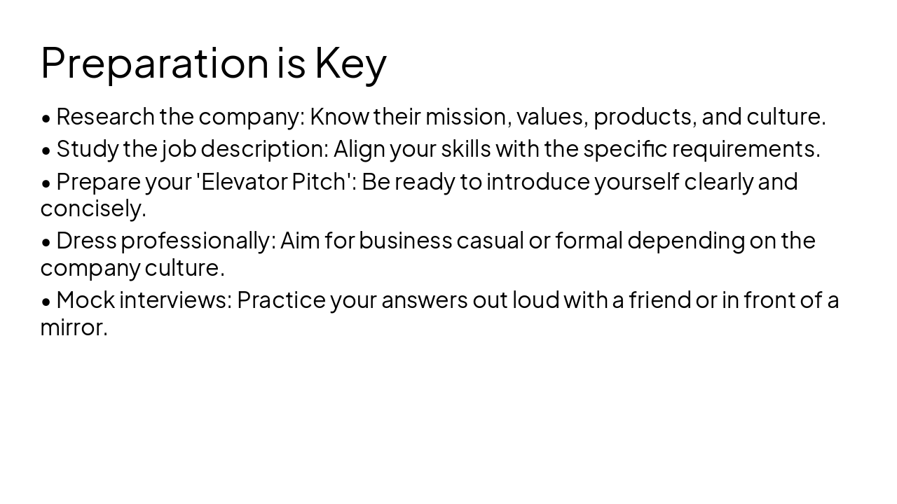 Slide 8 - Preparation is Key