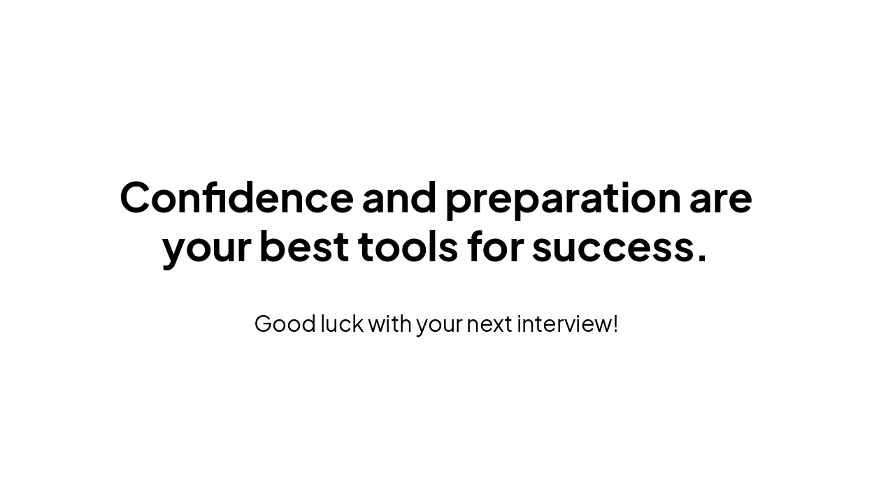 Slide 15 - Final Tips