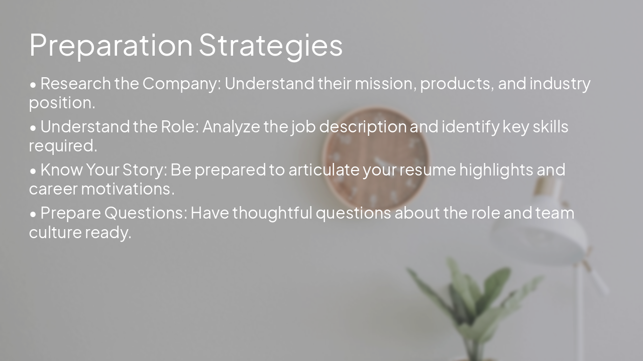Slide 11 - Preparation Strategies