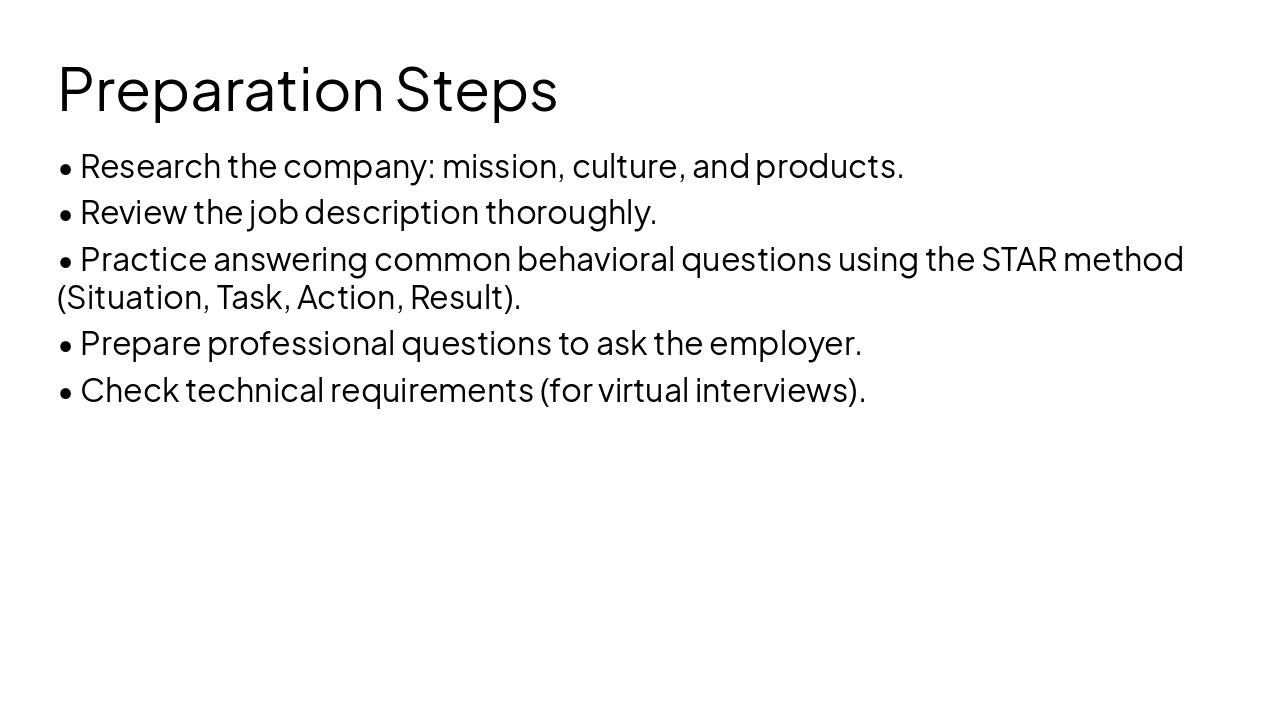 Slide 9 - Preparation Steps