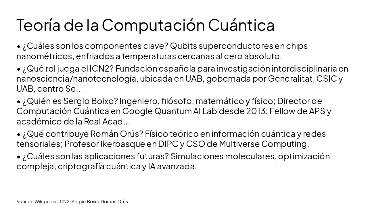 Slide 3 - Teoría de la Computación Cuántica