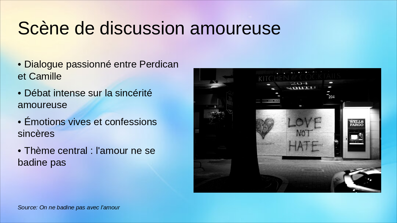 Slide 6 - Scène de discussion amoureuse
