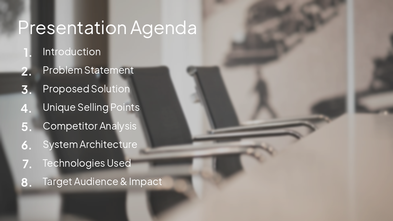 Slide 2 - Presentation Agenda
