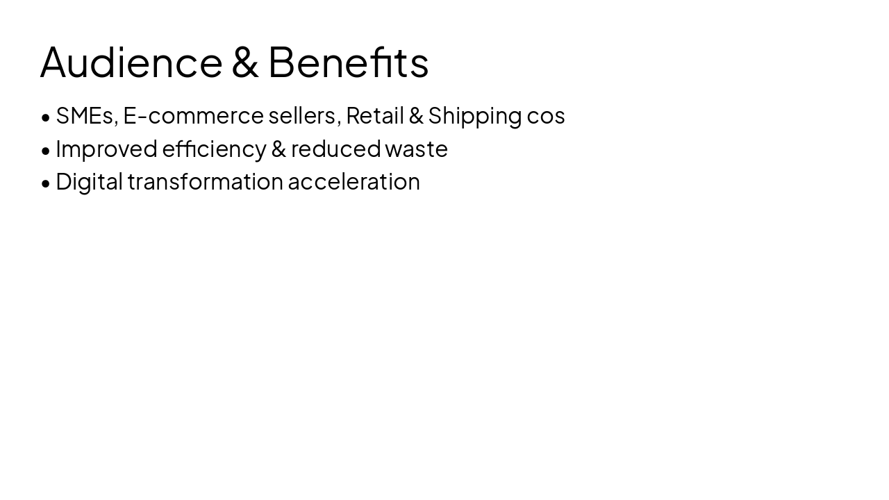 Slide 17 - Audience & Benefits
