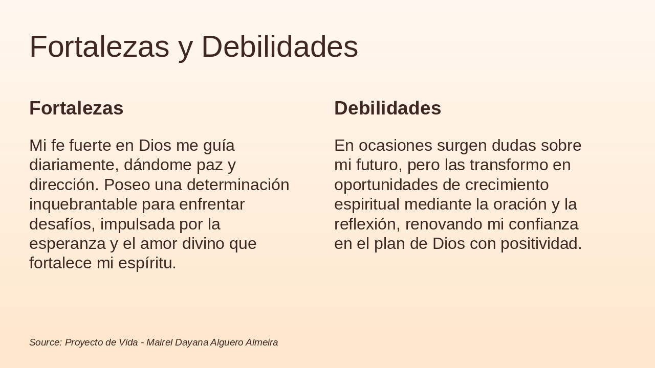 Slide 4 - Fortalezas y Debilidades