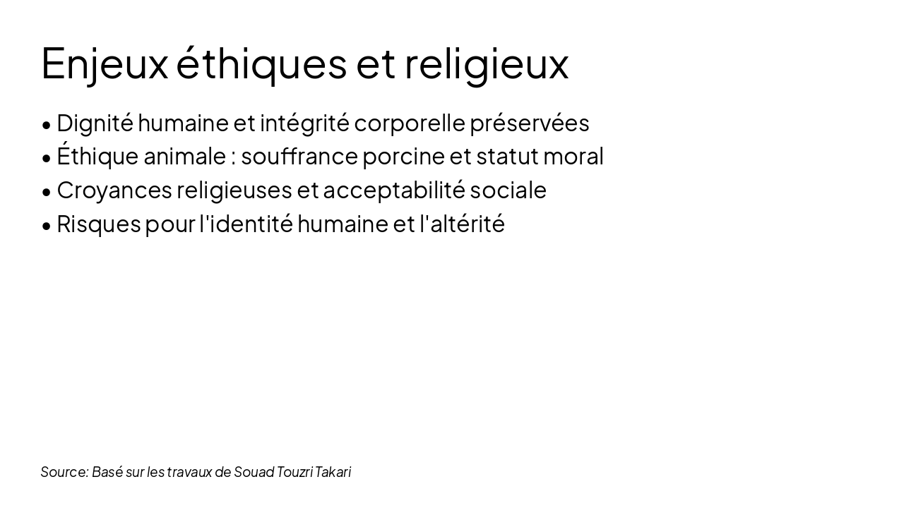 Slide 5 - Enjeux éthiques et religieux