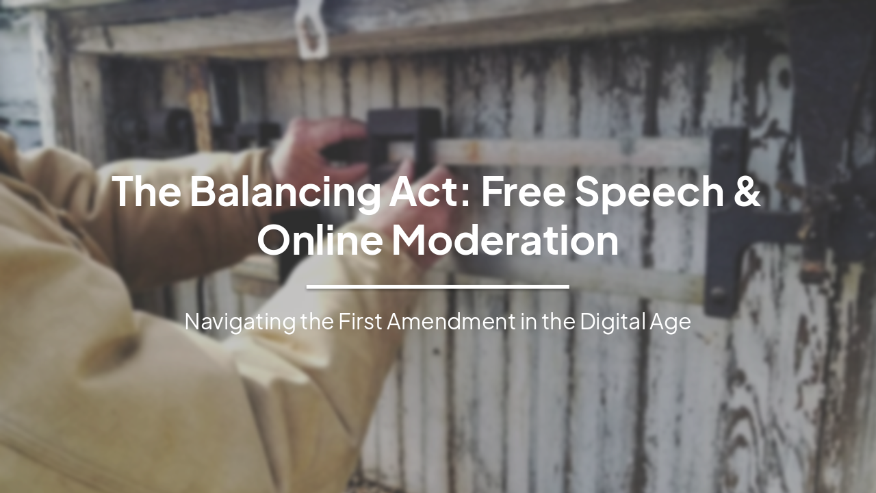 The Balancing Act: Free Speech & Online Moderation