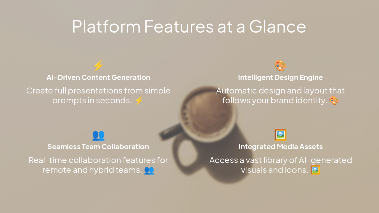 Slide 4 - Platform Features at a Glance