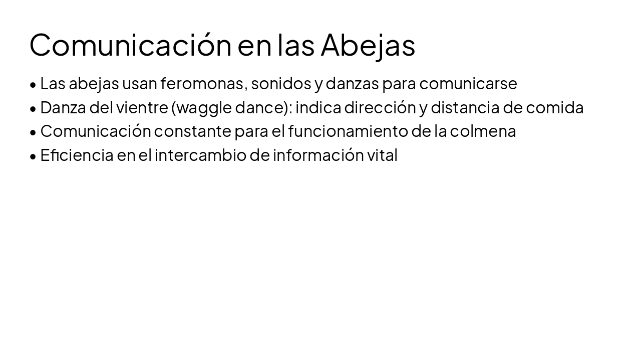 Slide 7 - Comunicación en las Abejas