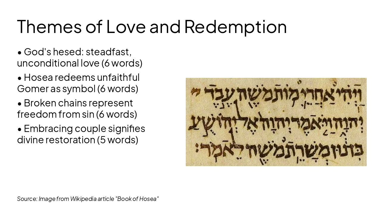 Slide 8 - Themes of Love and Redemption