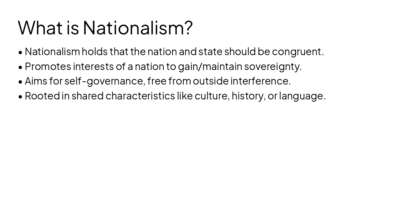 Slide 3 - What is Nationalism?