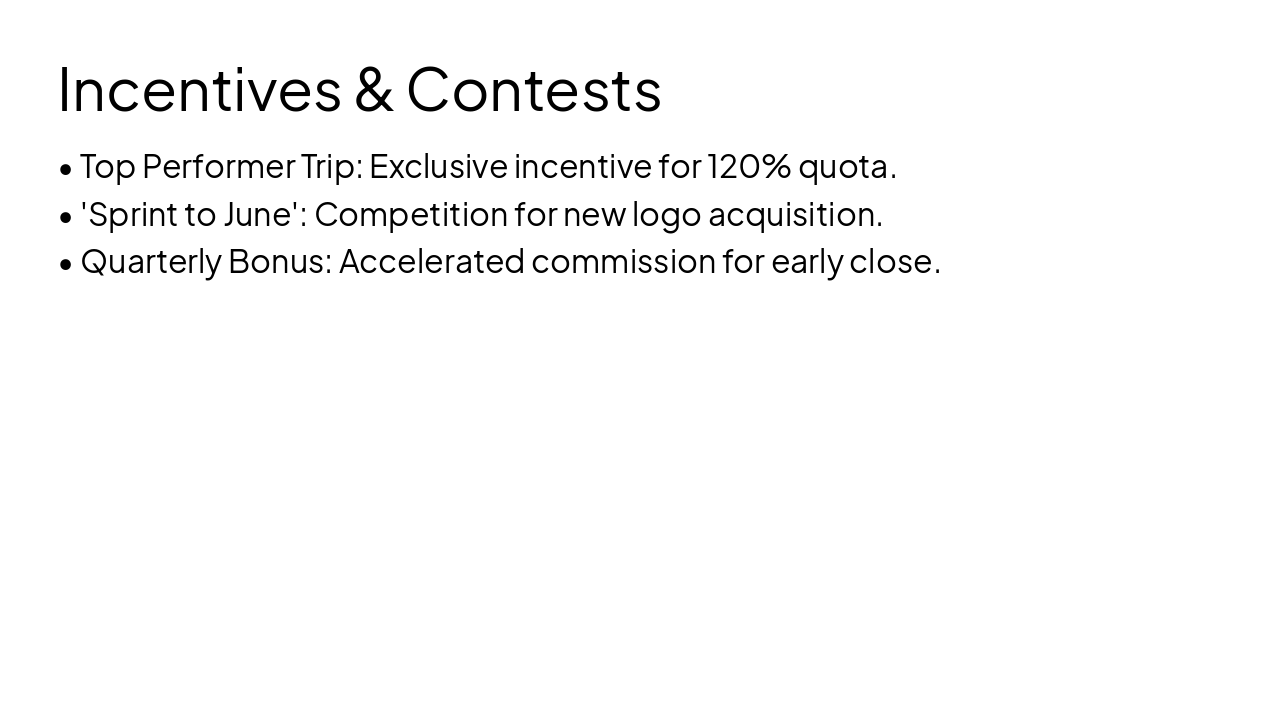 Slide 11 - Incentives & Contests