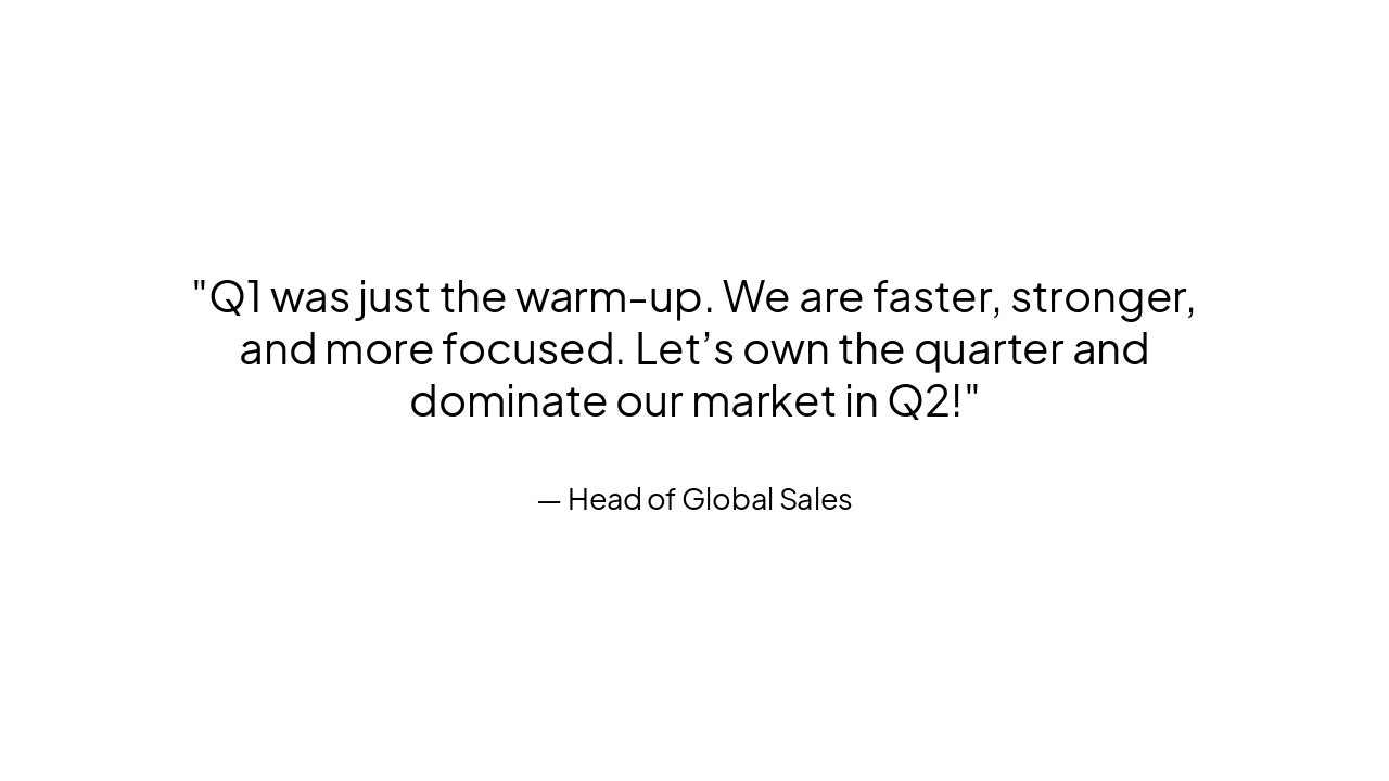 Slide 15 - Own the Quarter