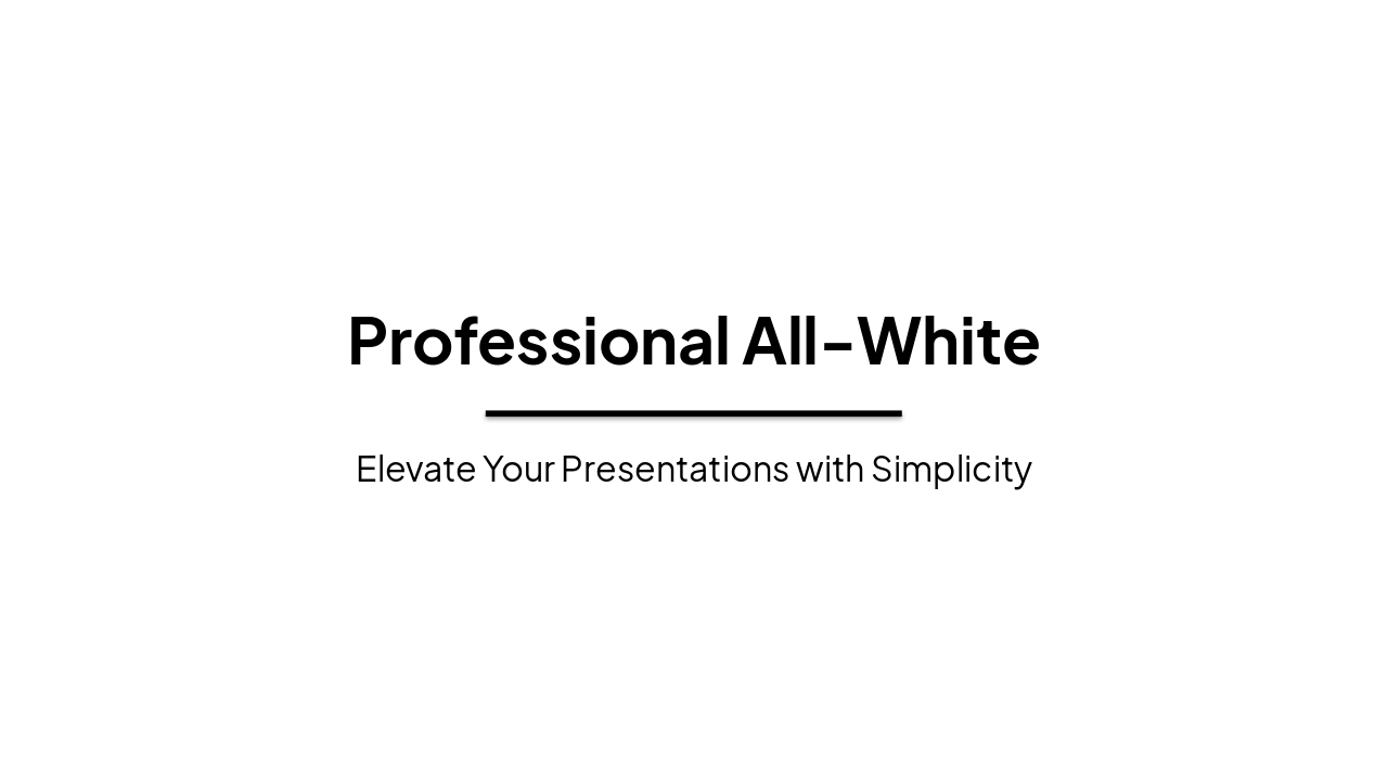 Slide 1 - Professional All-White