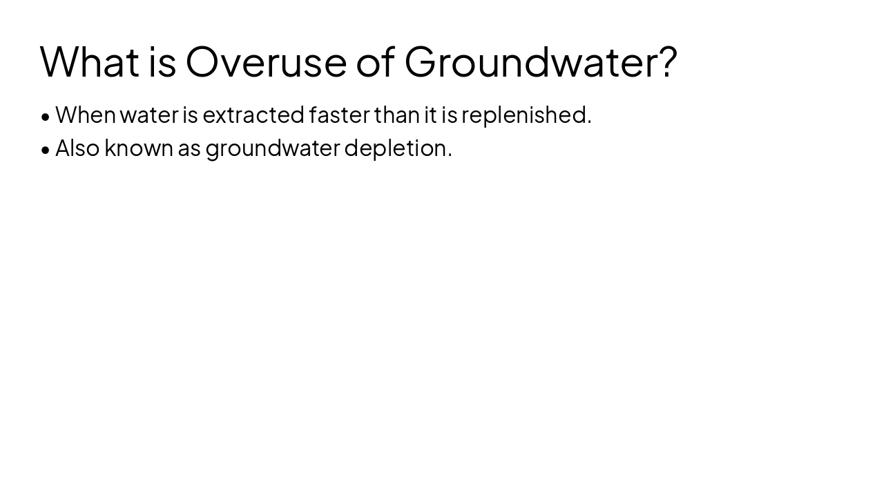 Slide 8 - What is Overuse of Groundwater?