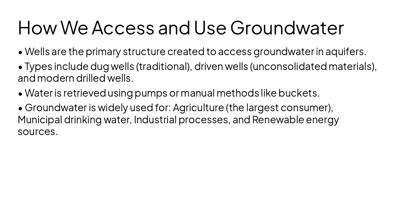Slide 14 - How We Access and Use Groundwater