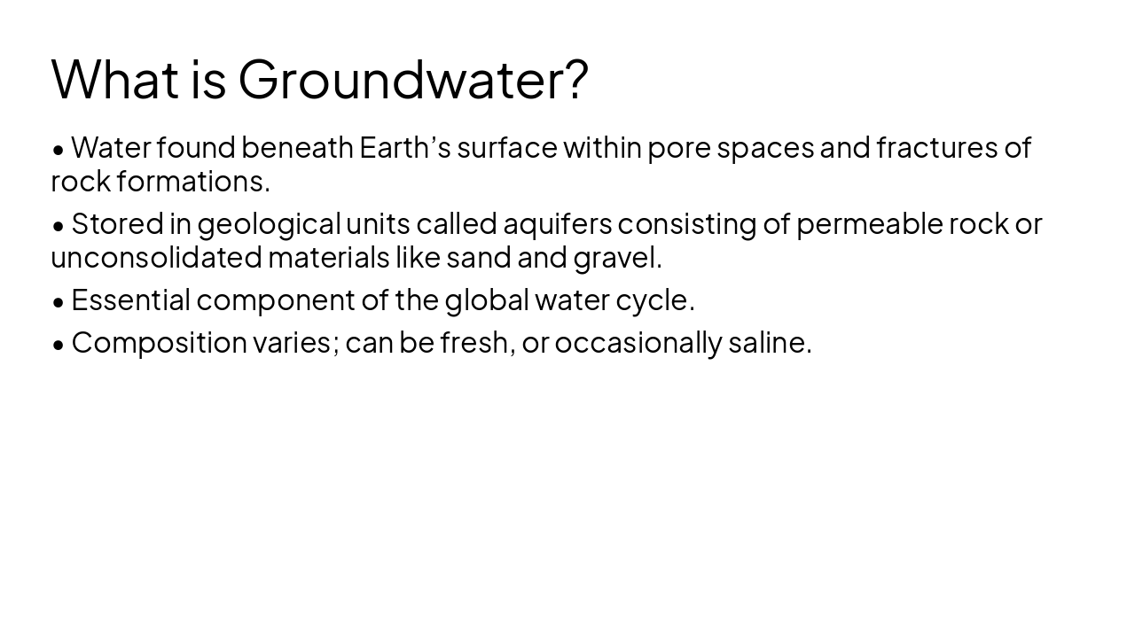 Slide 2 - What is Groundwater?