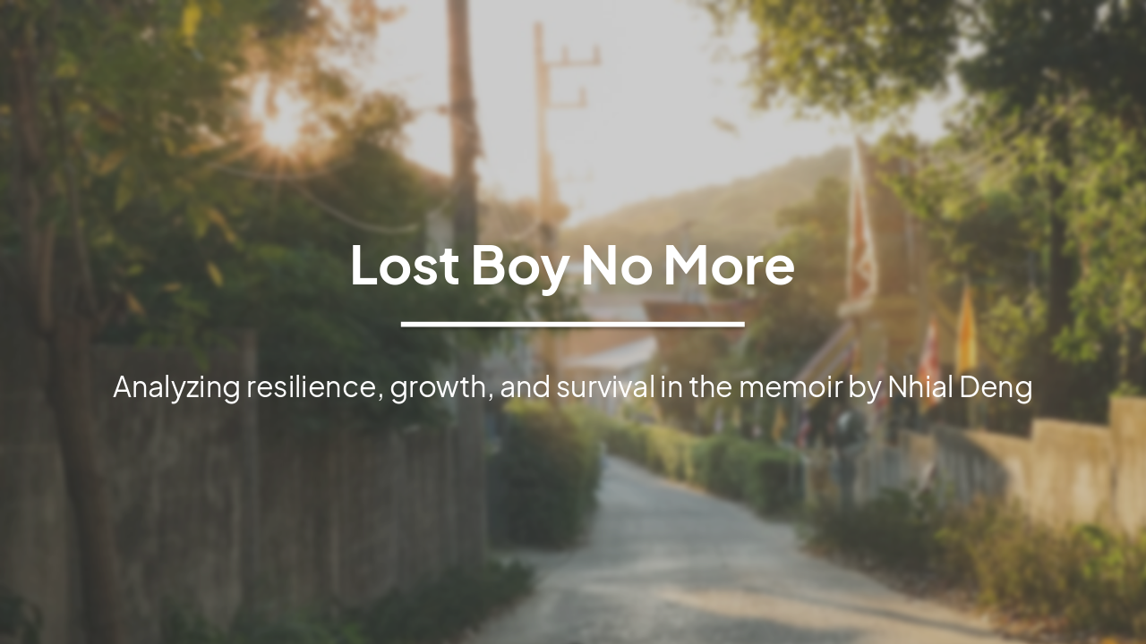 Slide 1 - Lost Boy No More