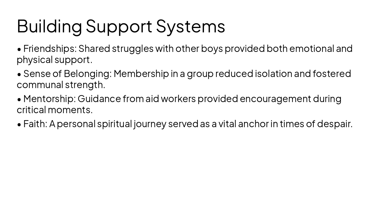 Slide 7 - Building Support Systems
