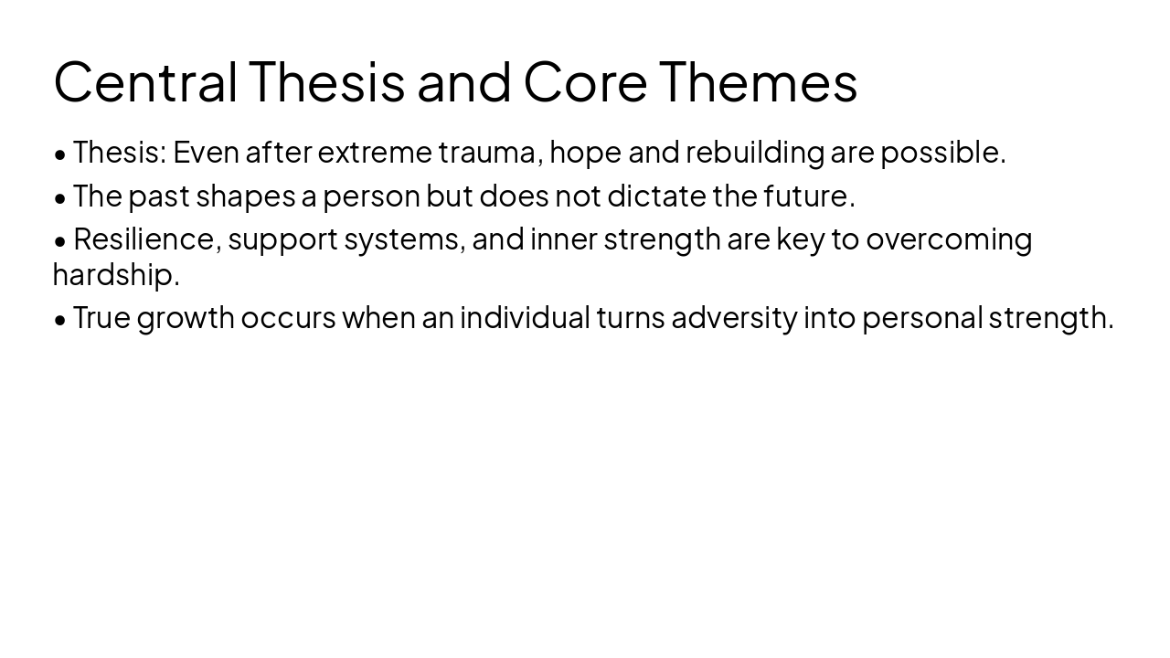 Slide 3 - Central Thesis and Core Themes