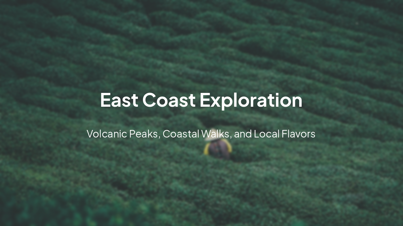 Slide 3 - Day 1: East Coast
