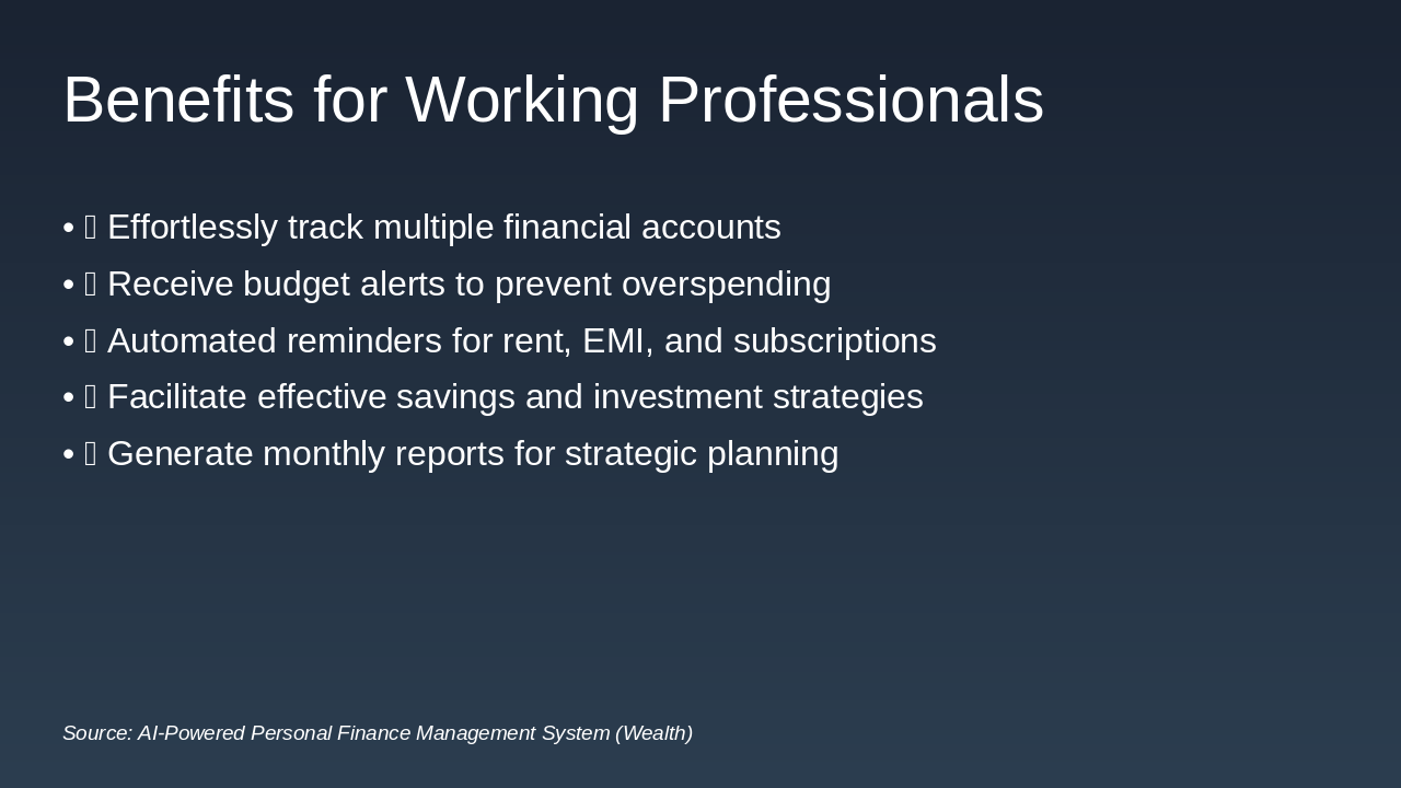Slide 7 - Benefits for Working Professionals