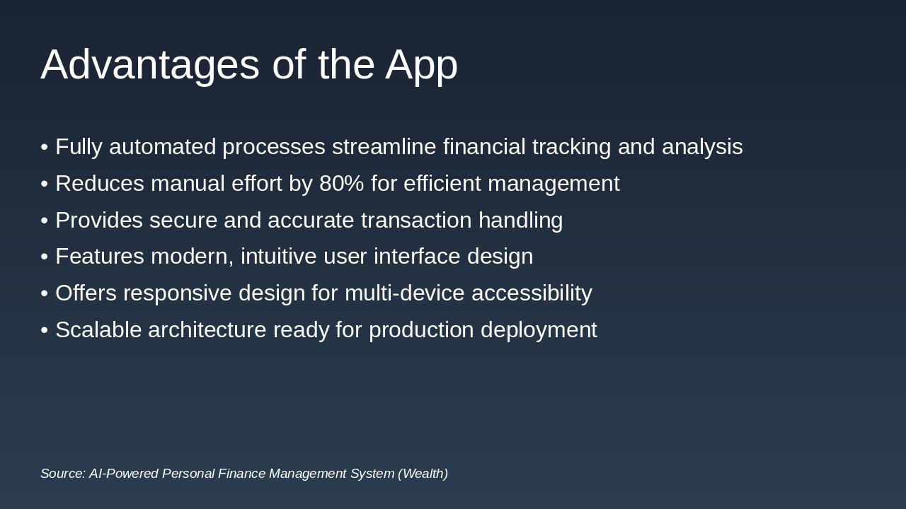 Slide 9 - Advantages of the App
