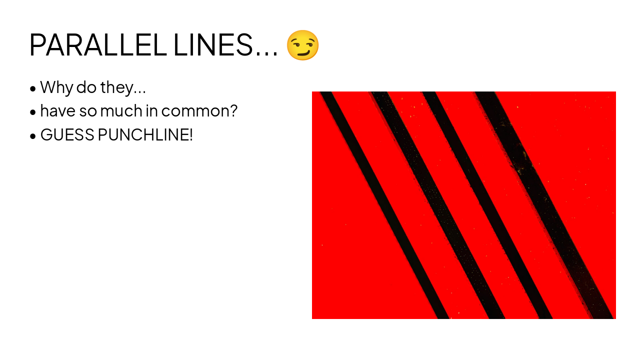 Slide 18 - PARALLEL LINES... š